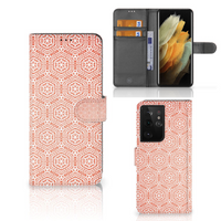 Samsung Galaxy S21 Ultra Telefoon Hoesje Pattern Orange