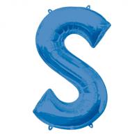 Amscan folieballon letter S 53 x 88 cm blauw