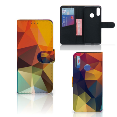 Motorola Moto E6 Plus Bookcase Polygon Color