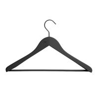 HAY Soft Coat Wide Hanger Kleerhanger Zwart set van 4