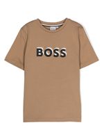 BOSS Kidswear t-shirt en coton à logo imprimé - Tons neutres