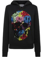 Philipp Plein hoodie Smile à ornements strassés - Noir