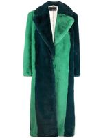 ROTATE BIRGER CHRISTENSEN manteau bicolore en fourrure artificielle - Vert