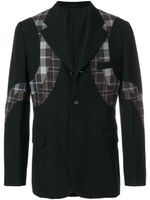 Comme Des Garçons Pre-Owned plaid appliqué blazer - Noir