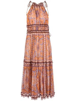 ZIMMERMANN Zijden midi-jurk - Veelkleurig