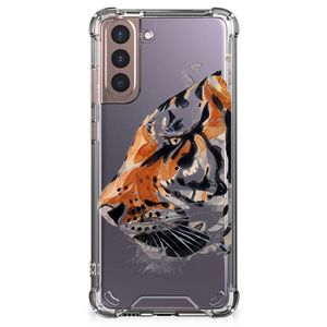 Back Cover Samsung Galaxy S21 Plus Watercolor Tiger