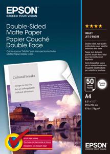 Epson Double-Sided Matte Paper C13S041569 Fotopapier DIN A4 178 g/m² 50 vellen Dubbelzijdig bedrukbaar, Mat