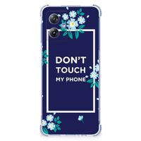 Motorola Moto G54 Anti Shock Case Flowers Blue DTMP - thumbnail