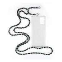 Shop4 - Samsung Galaxy S20 Plus Hoesje - Zachte Back Case met Koord Camouflage Groen