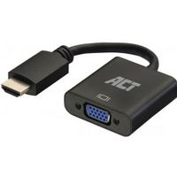 ACT 0,15 meter, HDMI-A male naar VGA female adapter, met audio