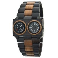 GreenTime ZW072B Kompas Houten Horloge
