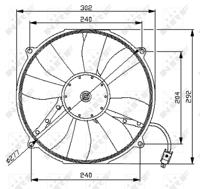 Koelventilatorwiel NRF, Spanning (Volt)12V, u.a. für Mercedes-Benz