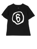 MM6 Maison Margiela Kids t-shirt en coton à logo - Noir