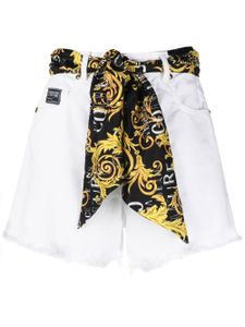 Versace Jeans Couture short à taille nouée - Blanc