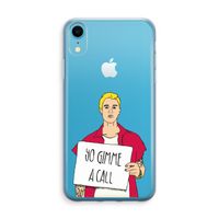 Gimme a call: iPhone XR Transparant Hoesje