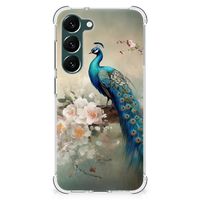 Case Anti-shock voor Samsung Galaxy S23 Plus Vintage Pauwen - thumbnail