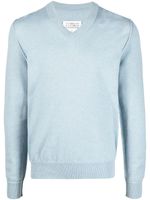 Maison Margiela pull en cachemire à col v - Bleu