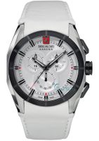 Horlogeband Swiss Military Hanowa 06-4191.33.001 Leder Wit 24mm