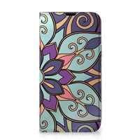 iPhone 13 Smart Cover Purple Flower