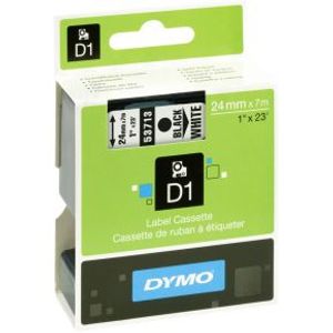 Dymo D1 Tape Cassette 24mm x 7m zwart op wit 53713