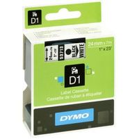 Dymo D1 Tape Cassette 24mm x 7m zwart op wit 53713