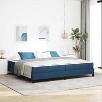 vidaXL Boxspring bed Anders Blauw 200 x 200 cm Stof