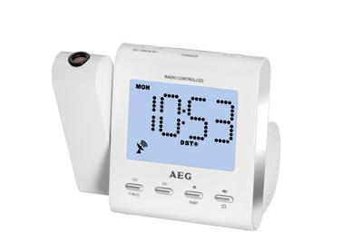 AEG MRC 4122 FN Wekkerradio FM, AM AUX Wit