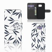 Samsung Galaxy S6 Edge Hoesje Leaves Blue