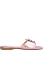 PINKO sandales Mariza en cuir métallisé 02 mm - Rose