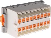 PHOENIX CONTACT PTFIX 18X2,5-NS35 WH verdelerblok, blok met verticale uitlijning, 690 V, 24 A, aantal aansluitingen 18, doorsnede 0,14 mm²-4 mm², AWG 26-12, breedte 28,6 mm, wit, 8 stuks