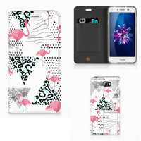 Huawei Y5 2 | Y6 Compact Hoesje maken Flamingo Triangle