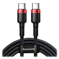 Baseus Cafule USB-C Kabel - 2m - Rood / Zwart - thumbnail