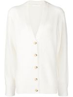 Helmut Lang cardigan à bords nervurés - Blanc