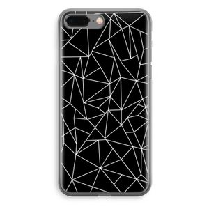 Geometrische lijnen wit: iPhone 8 Plus Transparant Hoesje