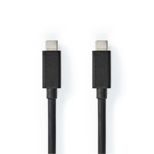 Nedis CCGL64020BK20 USB-kabel 2 m USB C Zwart