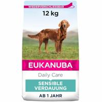 EUKANUBA Daily Care Sensitive Digestion - droog premium hondenvoer met kip voor volwassen honden met een gevoelige spijsvertering, voor alle rassen, 12 kg
