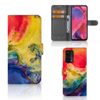 Hoesje OPPO A54 5G | A74 5G | A93 5G Watercolor Dark