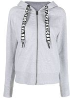 DKNY hoodie zippé à lien de resserrage - Gris