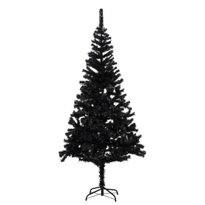 vidaXL Kunstkerstboom met standaard 180 cm PVC zwart vidaXL Kunstkerstboom met standaard 180 cm PVC zwart