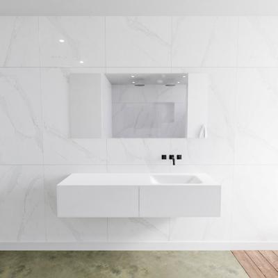 Zaro Lagom volledig naadloos solid surface onderkast 150cm mat wit met 2 lades Push tot open. Compleet met solid surface wastafel met 0 kraangat(en) Zaro Lagom volledig naadloos solid surface onderkast 150cm mat wit met 2 lades Push tot open. Compleet met solid surface wastafel met 0 kraangat(en)