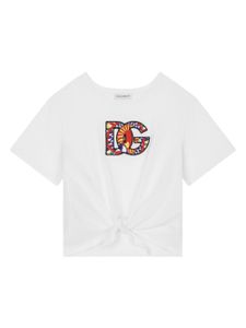 Dolce & Gabbana Kids t-shirt Carreto à patch logo - Blanc