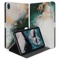 Uniek Nokia T20 Tablethoesje met Stand - Marble Green Design | B2C Telecom