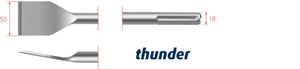 Rotec SDS-MAX Spadebeitel Thunder (dun) gebogen 50x380mm - 2151226