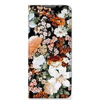 Smart Cover voor Nokia G50 Dark Flowers - thumbnail