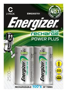 Oplaadbare C batterij (baby) Energizer Power Plus HR14 NiMH 1.2 V 2500 mAh 2 stuk(s)