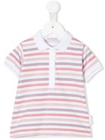 Moncler Enfant polo à rayures - Rose