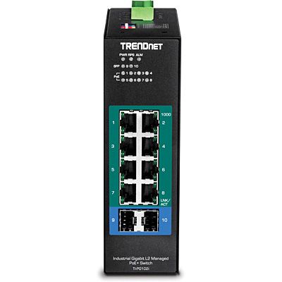 Trendnet TI-PG102I netwerk-switch Managed L2 Gigabit Ethernet (10/100/1000) Power over Ethernet (PoE) Zwart