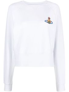 Vivienne Westwood sweat à motif Orb brodé - Blanc