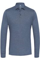 Desoto Slim Fit Jersey shirt blauw, Effen