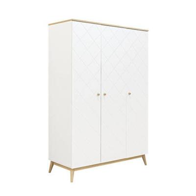 Bopita 3-deurskast Paris Wit/Eiken Bopita 3-deurskast Paris Wit/Eiken